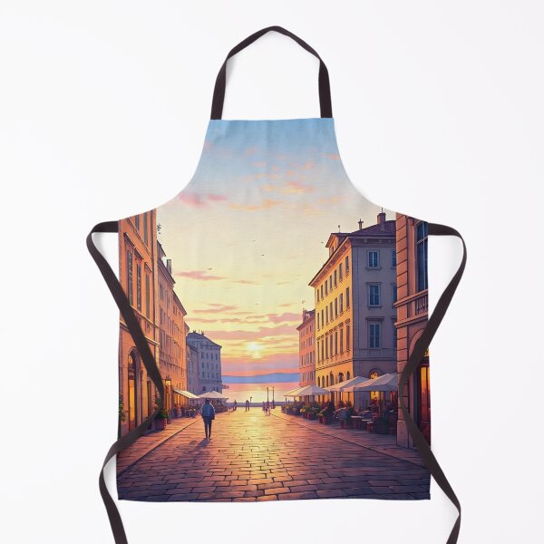 Item preview, Trieste Old Town: Sunset Reflections on Terracotta designed and sold by LSVart.