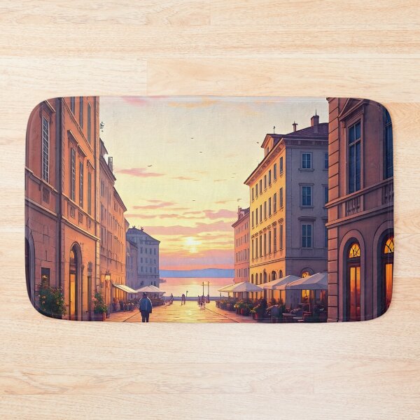 Item preview, Trieste Old Town: Sunset Reflections on Terracotta designed and sold by LSVart.