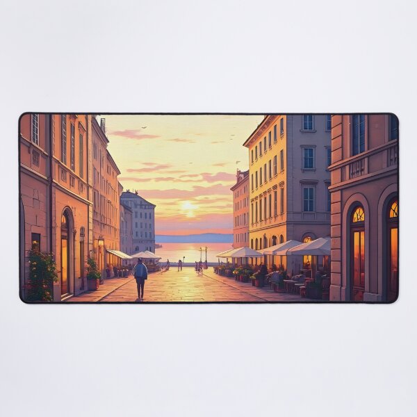 Item preview, Trieste Old Town: Sunset Reflections on Terracotta designed and sold by LSVart.