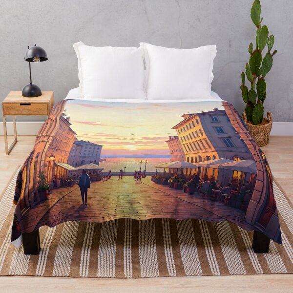 Item preview, Trieste Old Town: Sunset Reflections on Terracotta designed and sold by LSVart.