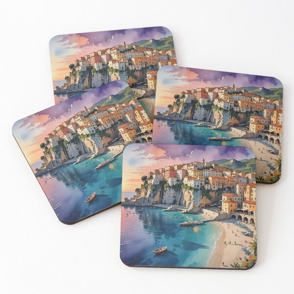 Item preview, Tropea, Calabria: Sunset Over the Tyrrhenian Sea designed and sold by LSVart.