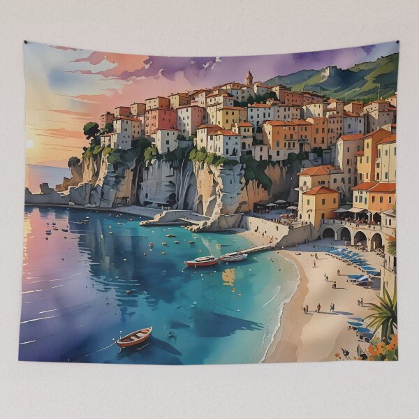 Item preview, Tropea, Calabria: Sunset Over the Tyrrhenian Sea designed and sold by LSVart.