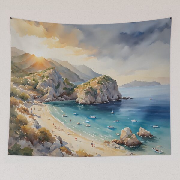 Item preview, Tsigrado Beach: Sunset Cove in Greece designed and sold by LSVart.