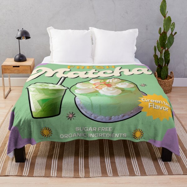 Item preview, Fresh Matcha Dessert – Cute Aesthetic Drink and Cake Design designed and sold by MuseAI.