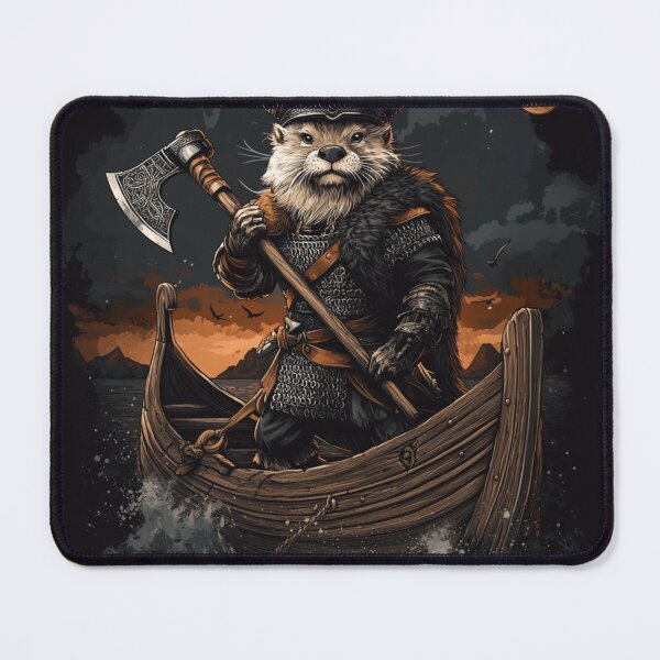 Item preview, Viking Otter on Boat designed and sold by NicolasGlowArt.