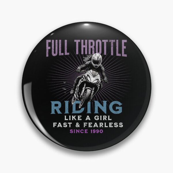 Item preview, Full Throttle - Riding Like a Girl Since 1990 designed and sold by LegendaryDesigns.