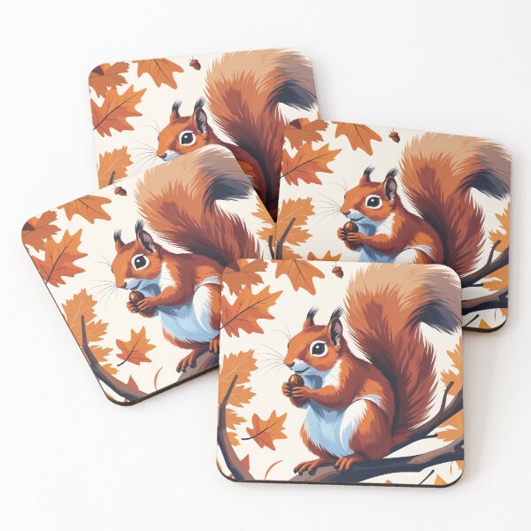 Item preview, Autumn Squirrel Illustration – Cozy Woodland Wildlife Art – Fall Nature Decor & Apparel designed and sold by Bobrucznik.