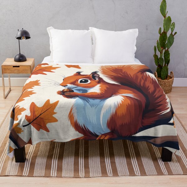 Item preview, Autumn Squirrel Illustration – Cozy Woodland Wildlife Art – Fall Nature Decor & Apparel designed and sold by Bobrucznik.