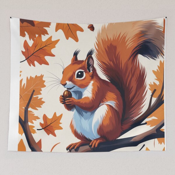 Item preview, Autumn Squirrel Illustration – Cozy Woodland Wildlife Art – Fall Nature Decor & Apparel designed and sold by Bobrucznik.