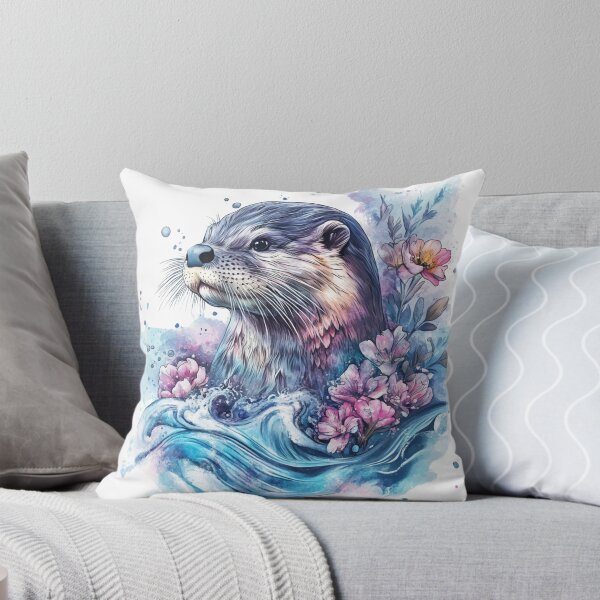 Item preview, Watercolor Otter Design designed and sold by NicolasGlowArt.