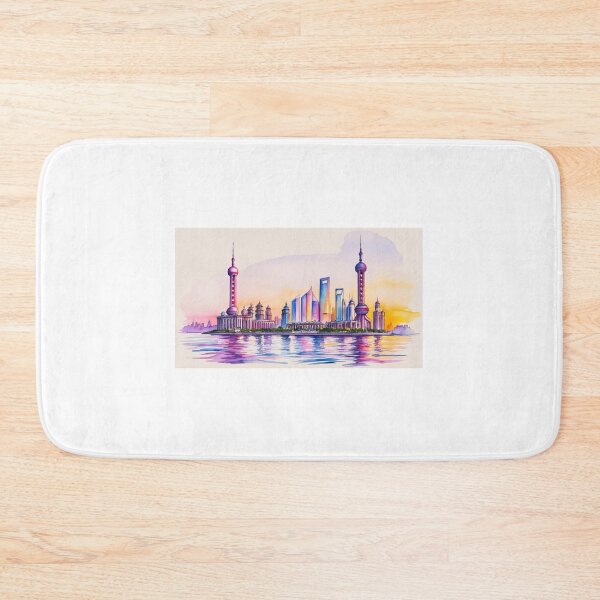 Item preview, Shanghái – Skyline y Reflejos de la Ciudad designed and sold by StormArte.