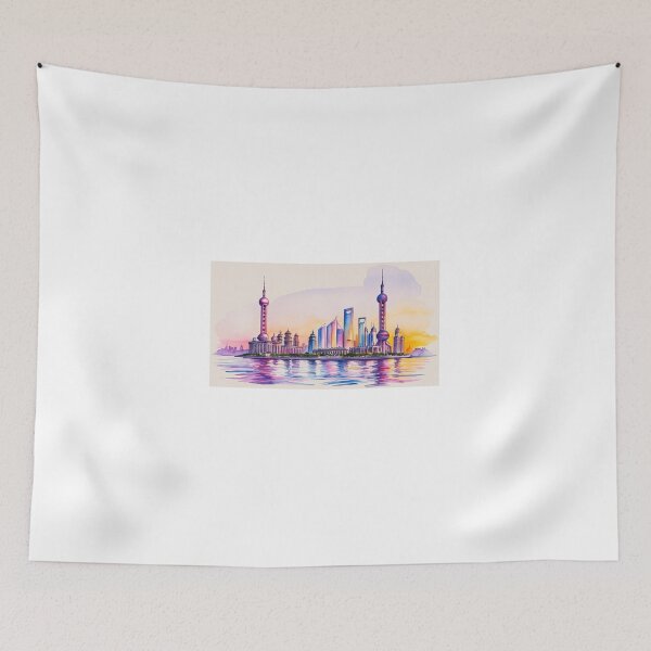 Item preview, Shanghai – Skyline and Reflections of the City designed and sold by StormArte.