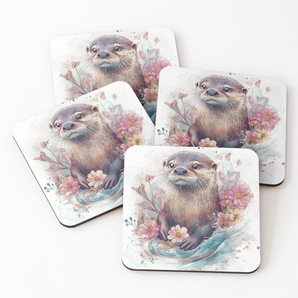 Item preview, Watercolor Otter Design designed and sold by NicolasGlowArt.