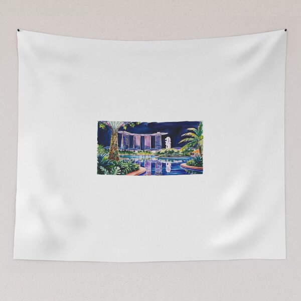 Item preview, Singapore – Marina Bay Sands and the Merlion at Night designed and sold by StormArte.