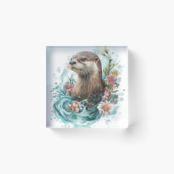 Item preview, Otter Watercolor Design designed and sold by NicolasGlowArt.
