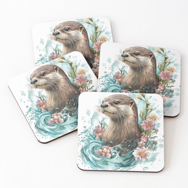 Item preview, Otter Watercolor Design designed and sold by NicolasGlowArt.