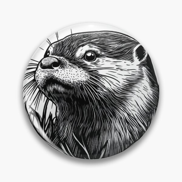 Item preview, Black and White Otter designed and sold by NicolasGlowArt.