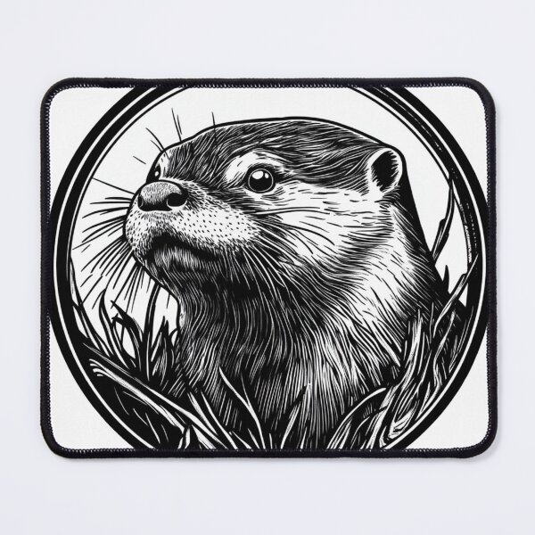 Item preview, Black and White Otter designed and sold by NicolasGlowArt.
