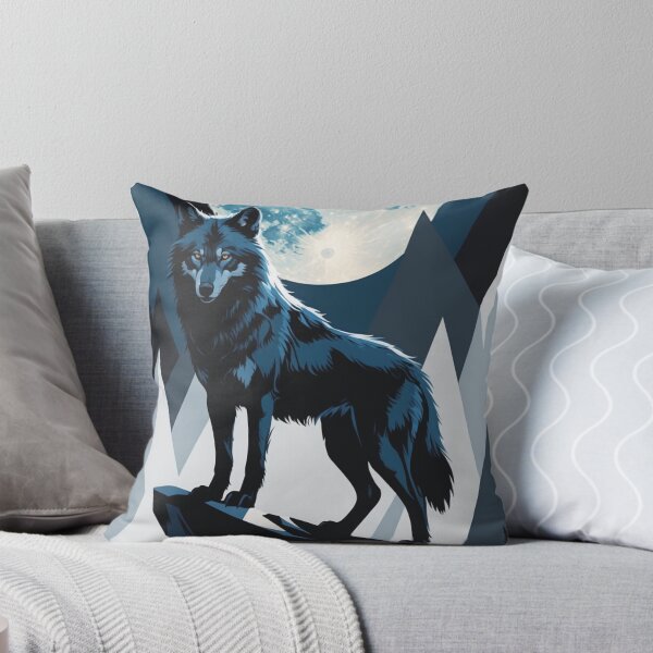 Item preview, Mystic Wolf Illustration – Full Moon Spirit Animal Art – Night Sky Wildlife Decor & Apparel designed and sold by Bobrucznik.