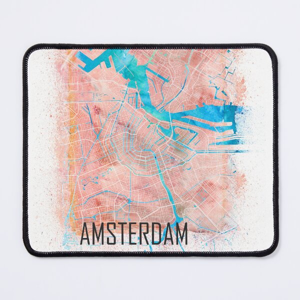 Item preview, Amsterdam Travel Map with Main Roads designed and sold by artshop77.