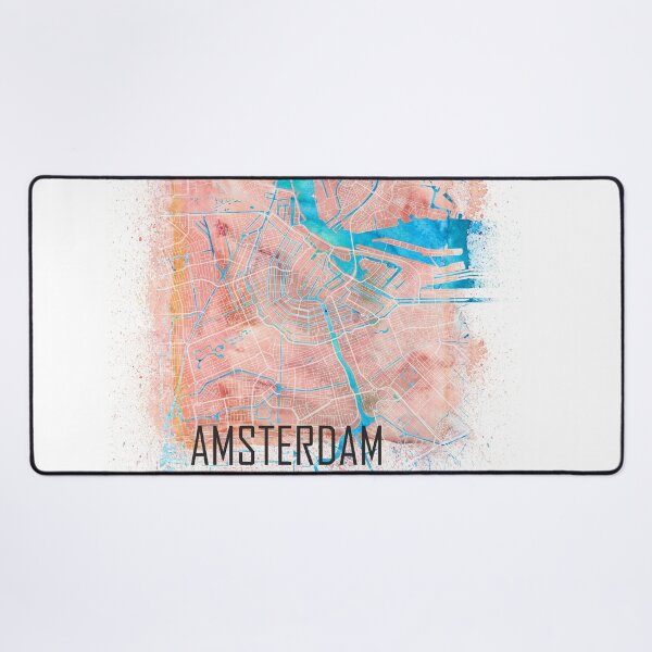Item preview, Amsterdam Travel Map with Main Roads designed and sold by artshop77.