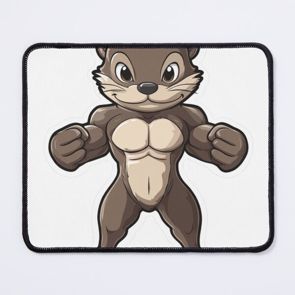 Item preview, Muscle Cartoon Otter  designed and sold by NicolasGlowArt.