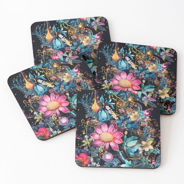 Item preview, Winter Flowers and Blossoms in a Magical Garden at Night designed and sold by AgathaZolastore.