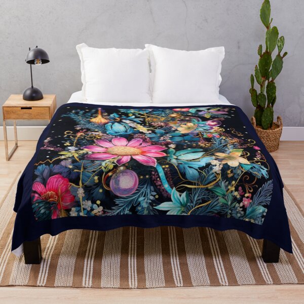 Item preview, Winter Flowers and Blossoms in a Magical Garden at Night designed and sold by AgathaZolastore.