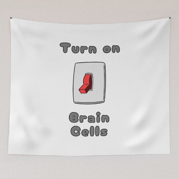 Item preview, Turn On Brain Cells, with Red Switch, Funny, Humorous  designed and sold by AASparksDesigns.