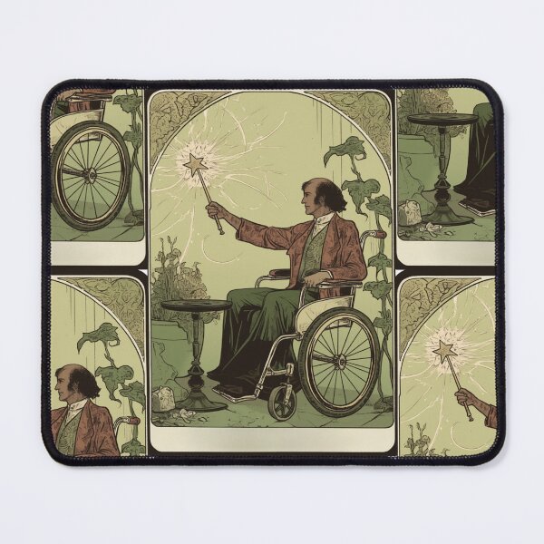 Item preview, Ace of wands wheelchair tarot designed and sold by MendaciousMina.
