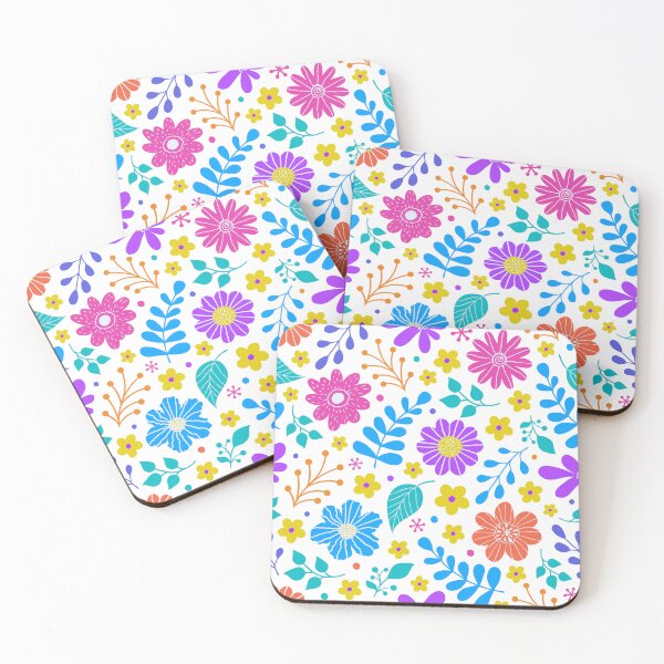 Item preview, Vibrant Floral Pattern - Colorful Flowers on White designed and sold by DecoVibe.