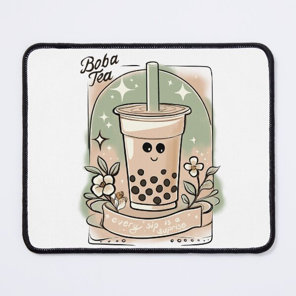 Artikelvorschau, Vintage Bubble Tea – Sanfte Pastellästhetik und Retro-Vibes, Dein Boba-Tee, digitales Kunstdesign entworfen und verkauft von Memorph.