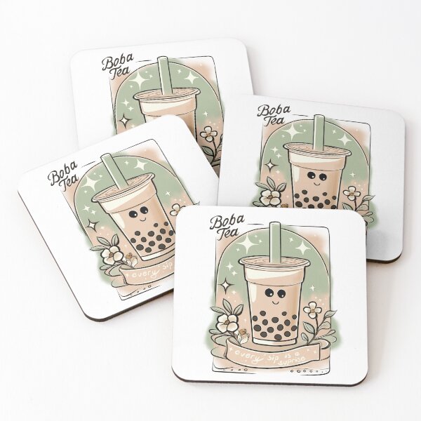 Item preview, Vintage Bubble Tea – Soft Pastel Aesthetic & Retro Vibes, Your Boba Tea, Digital Art Design designed and sold by Memorph.
