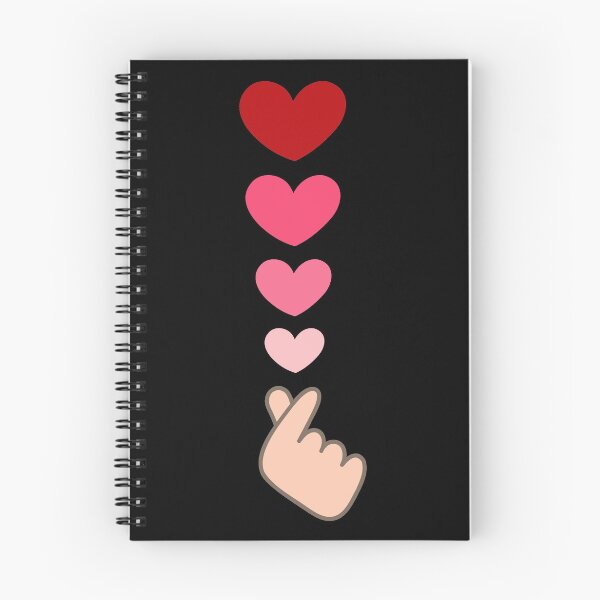 Item preview, Korean finger heart hand gesture / black background designed and sold by ArtYourHeart.