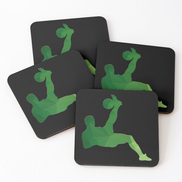 Item preview, Football Player Silhouette with Green Geometric Texture designed and sold by freeArt10.
