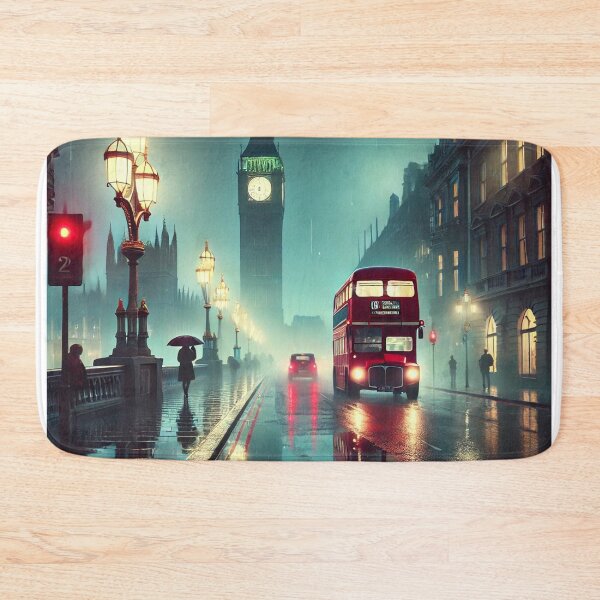 Item preview, Rainy London Nights: Big Ben & Reflections designed and sold by Wesira.
