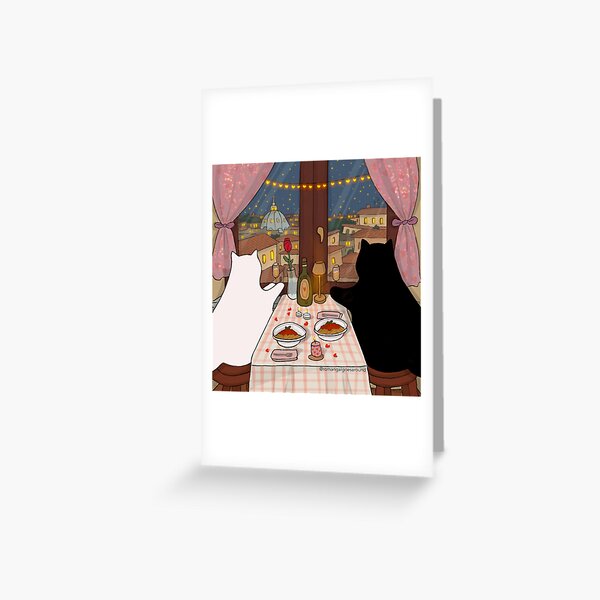 Item preview, Stanis and Corinna Having A Romantic Dinner designed and sold by Stanis the Cat.