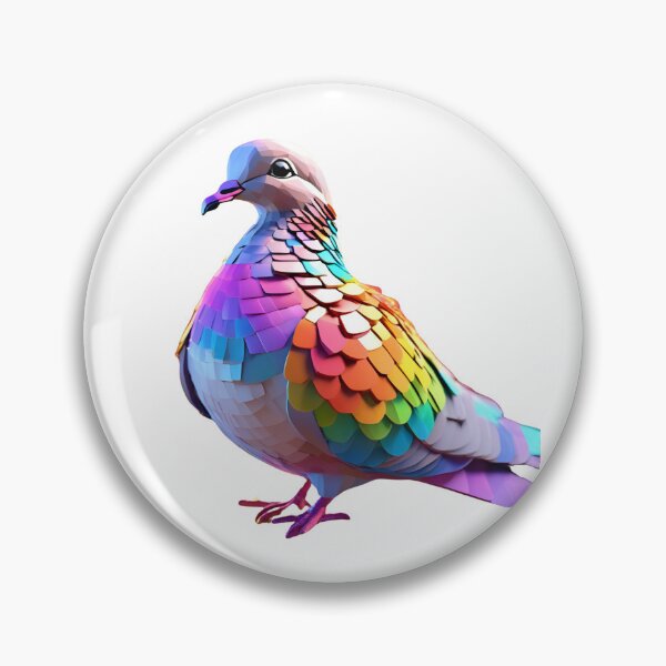 Item preview, Prismatic Dove – Geometric Rainbow Bird Art designed and sold by GloriousArtSKD.