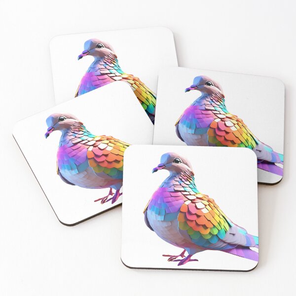 Item preview, Prismatic Dove – Geometric Rainbow Bird Art designed and sold by GloriousArtSKD.