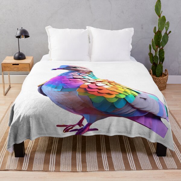 Item preview, Prismatic Dove – Geometric Rainbow Bird Art designed and sold by GloriousArtSKD.