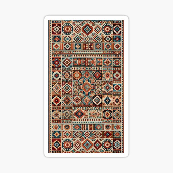 Aperçu de l'œuvre L'héritage intemporel du Kilim – L'art géométrique ethnique créée et vendue par hobivetasarim.