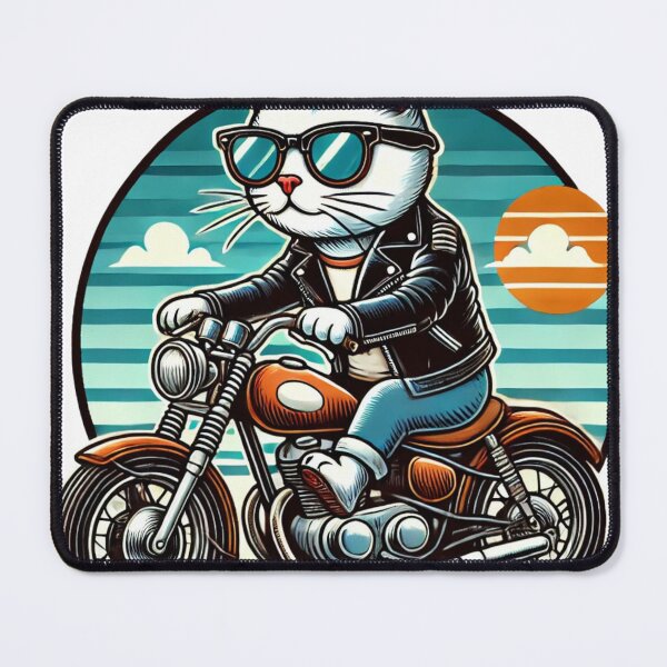 Item preview, Biker Cat - Cool Motorcycle Riding Feline designed and sold by Nauert's.