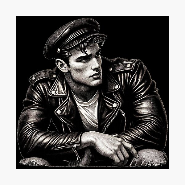 Aperçu de l'œuvre Série Gay Leather Biker Deep Leder Pride Conception graphique créée et vendue par ItsAKinkThing.