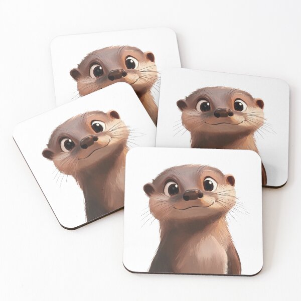 Item preview, Cute Otter Portrait designed and sold by NicolasGlowArt.