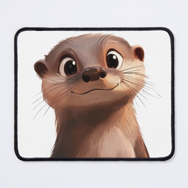 Item preview, Cute Otter Portrait designed and sold by NicolasGlowArt.