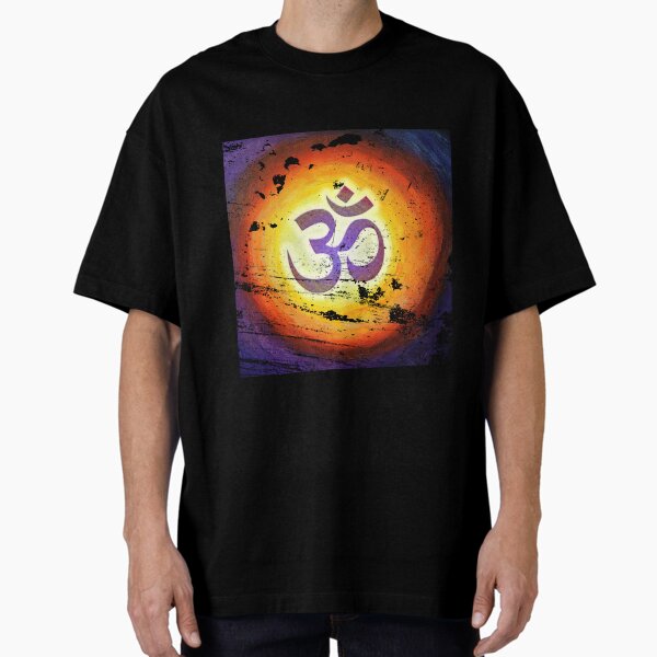 Item preview, Radiant Om Symbol – Spiritual Energy Mandala in Fiery Colors designed and sold by WallArt01.