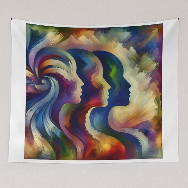 Item preview, Abstract Colorful Artistic Profiles  designed and sold by LCPcreations.