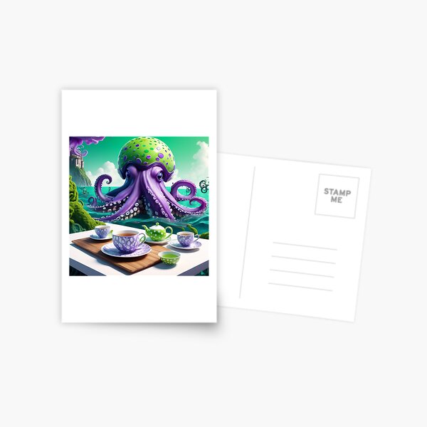 Item preview, Tea together with the octopus designed and sold by MaBakerArt.