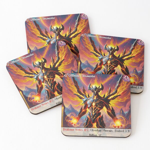 Item preview, Drakmor Series #7 – Obsidian Phoenix | Infernal Rebirth Guardian designed and sold by KMChronicles.