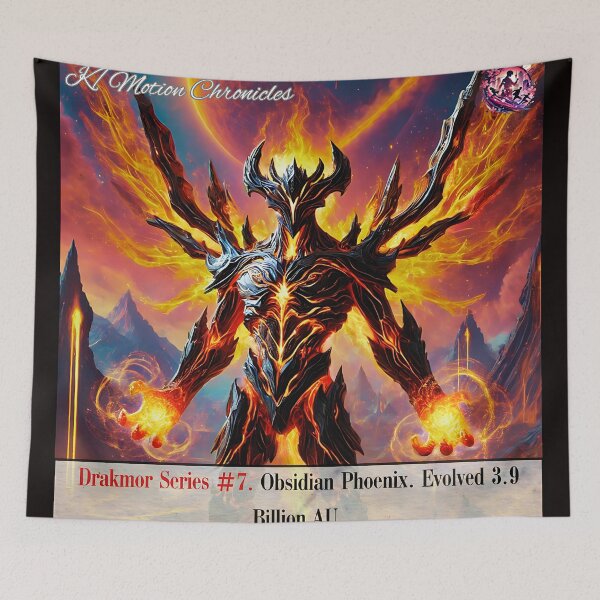 Item preview, Drakmor Series #7 – Obsidian Phoenix | Infernal Rebirth Guardian designed and sold by KMChronicles.